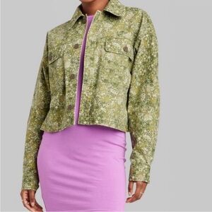 Floral Green Women's Jacket
